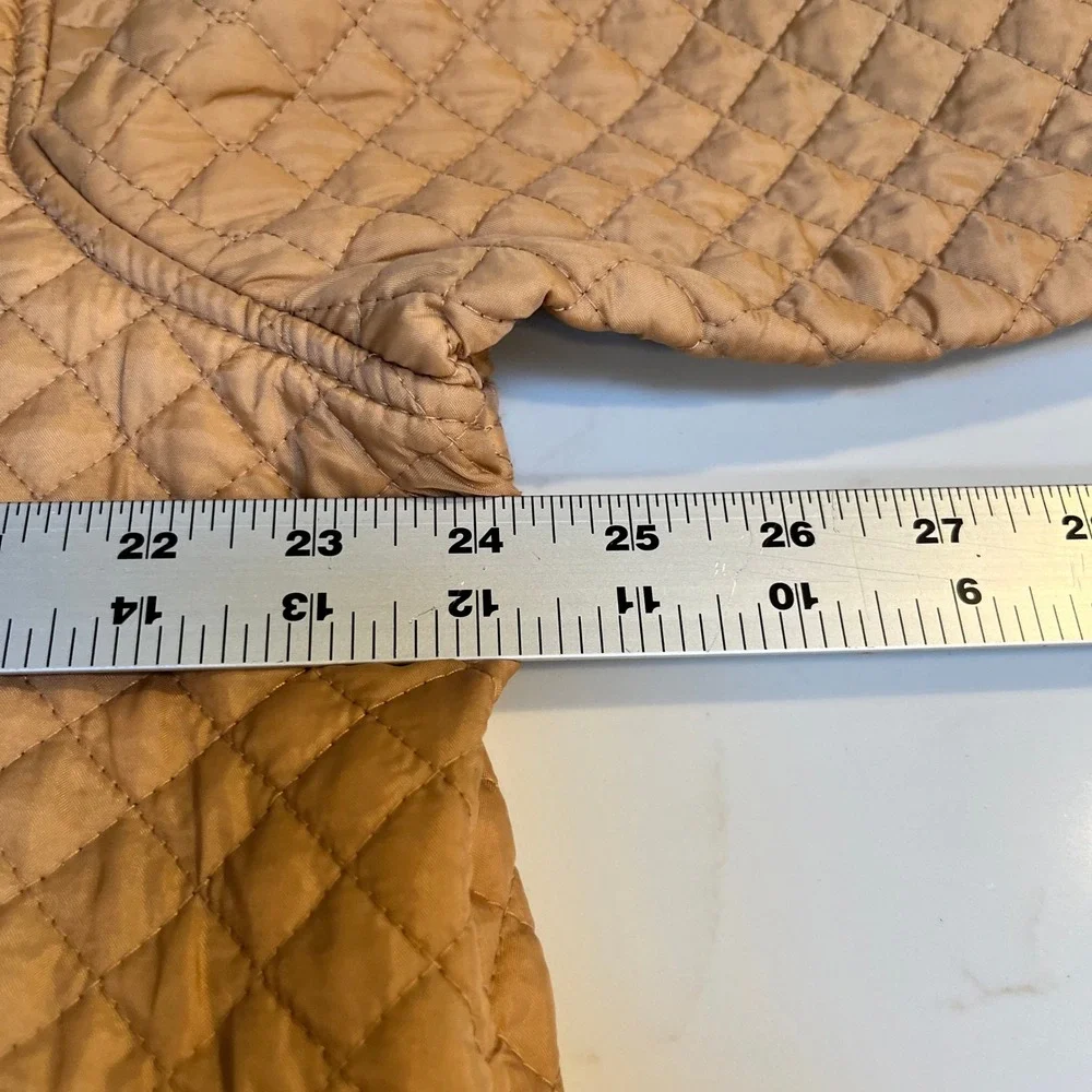 Sag Harbor Reversible Quilted Jacket Tan Brown Button Front Womens XL F23143 - Picture 9 of 12